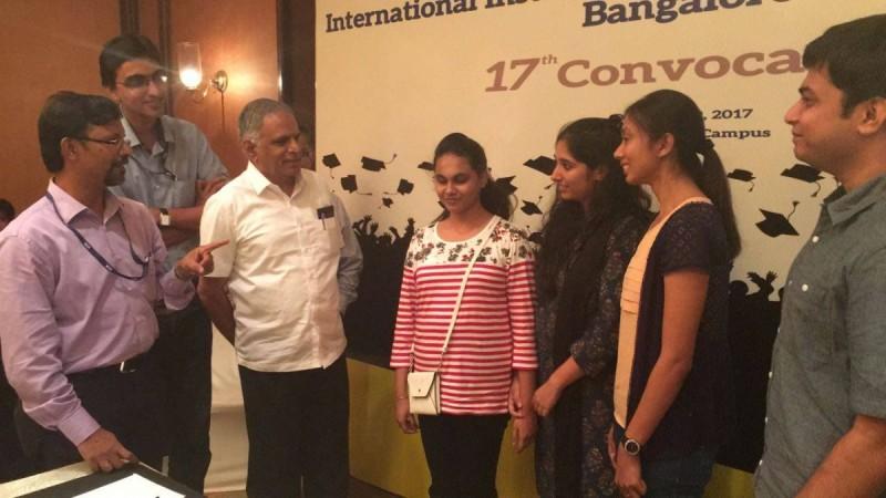 Vidhya Y, who topped her batch of Masters of Science in Digital Society and was awarded the gold medal. Vidhya Y