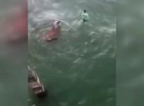 Video shows moment man is bitten by shark at North Carolina beach