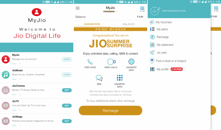 Reliance MyJio app Reliance MyJio app