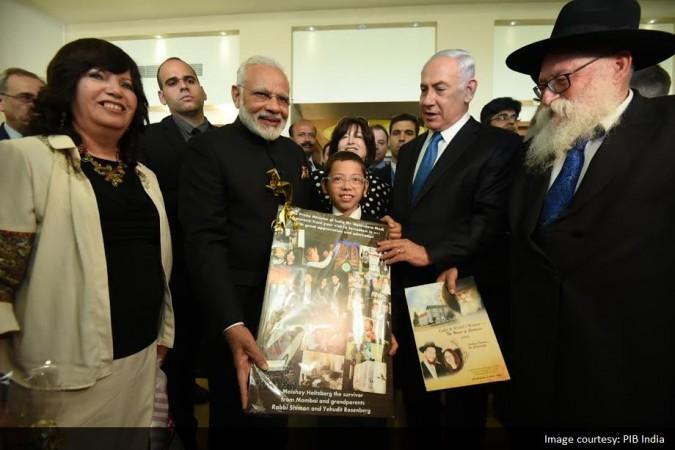 Moshe Holtzberg, 26/11 Mumbai terror attacks survivor, meets PM Narendra Modi in Jerusalem. Moshe Meets PM Modi