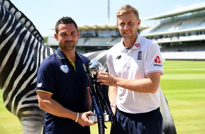 Dean Elgar and Joe Root. Joe Root, Dean Elgar, England vs South Africa, 1st Test live