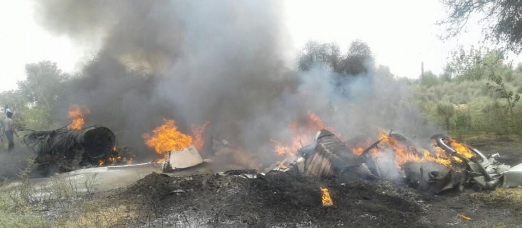 MIG-23 chopper that crashed in Balesar, Jodhpur Balesar crash