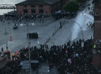 Hamburg riot police use water cannons on G20 protesters