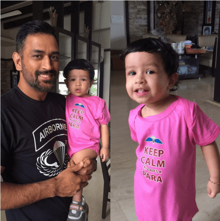 MS Dhoni with daughter Ziva MS Dhoni with daughter Ziva