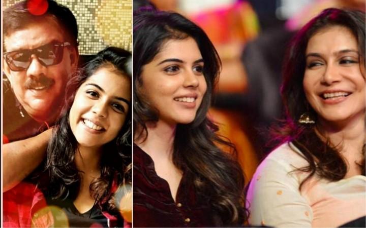 Priyadarshan and Lissy with their daughter Kalyani. Kalyani Priyadarshan, Priyadarshan, Lissy