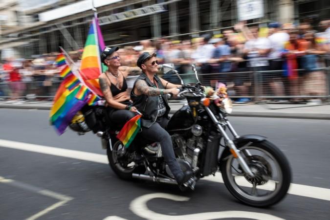 Two women ride a motorbike down Regent Street during the Pride in London Festival London Pride Parade Photos