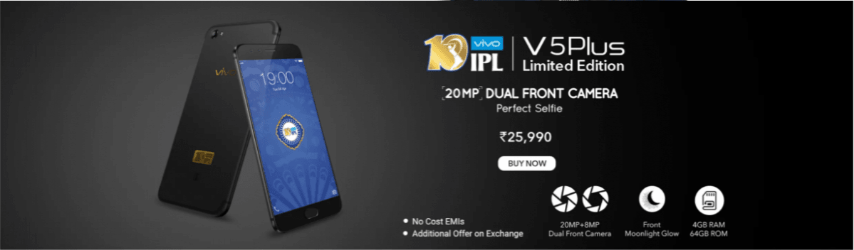 Vivo makes selfie lovers proud with Flipkart exclusive offers on selfie-camera phones Vivo V5 Plus