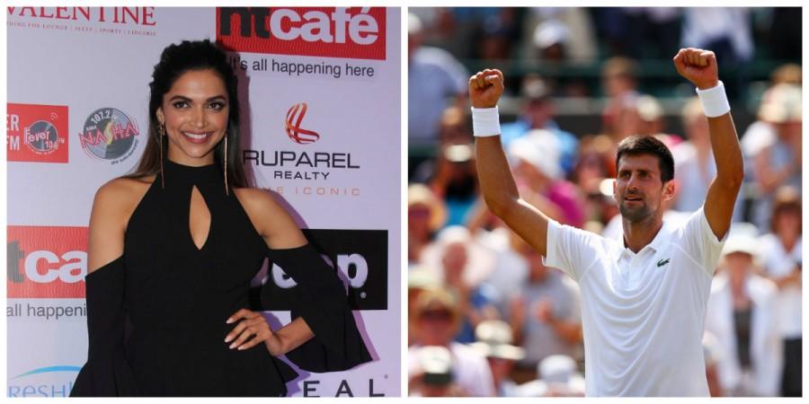 Deepika Padukone and Novak Djokovic Deepika Padukone and Novak Djokovic