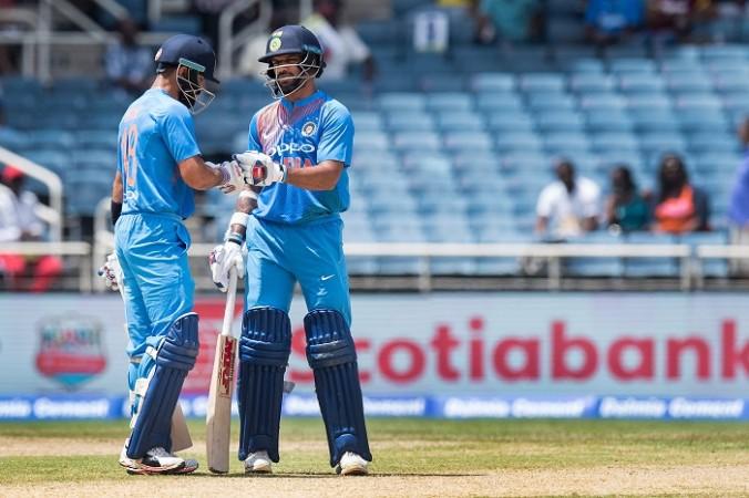 India could not fully capitalise on the searing start given by the openers Virat Kohli and Shikhar Dhawan, July 9, 2017 Virat Kohli, Shikhar Dhawan, India, West Indies, T20