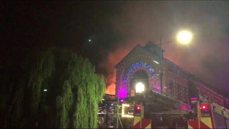 Camden lock market fire Camden lock market