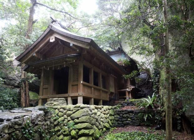This September 30, 2016 picture shows Okitsugu shrine of the Munakata Taisha at Okinoshima island, some 60 kilometres from Munakata city, Fukuoka prefecture. The island of Okinoshima and associted sites in the Munakata Region have been inscribed at the 41st session of the UNESCO World Heritage Committee held in Poland on July 9, 2017. Okinoshima island