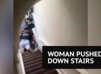 Shocking video shows woman pushed down stairs after fight with Airbnb host