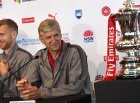 Arsene Wenger, Per Mertesacker, Arsenal, FA Cup trophy, Sydney