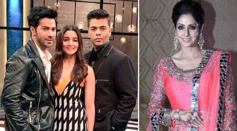 Varun Dhawan, Alia Bhatt and Karan Johar; Sridevi Karan Johar, Karan Johar's next, sridevi, alia bhatt, varun dhawan,