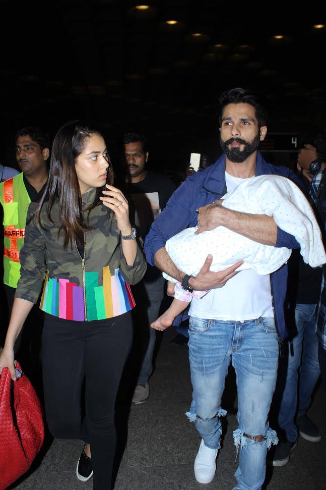 Shahid Kapoor and Mira Rajput with their baby Shahid Kapoor and Mira Rajput with their baby
