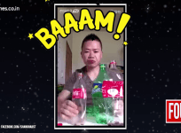 This guy can chug soda bottles in seconds