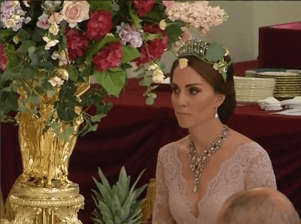 Kate Middleton wears her most revealing outfit and Princess Diana's favourite tiara kate middleton dresses