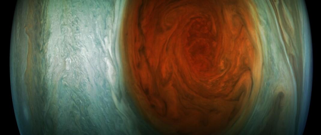 This enhanced-color image of Jupiter's Great Red Spot was created by citizen scientist Gerald Eichstädt using data from the JunoCam imager on NASA's Juno spacecraft. Great Red Spot