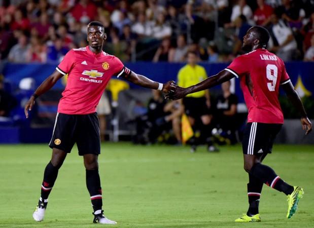 Paul Pogba and Romelu Lukaku. Paul Pogba, Romelu Lukaku, Manchester United, International Champions Cup 2017