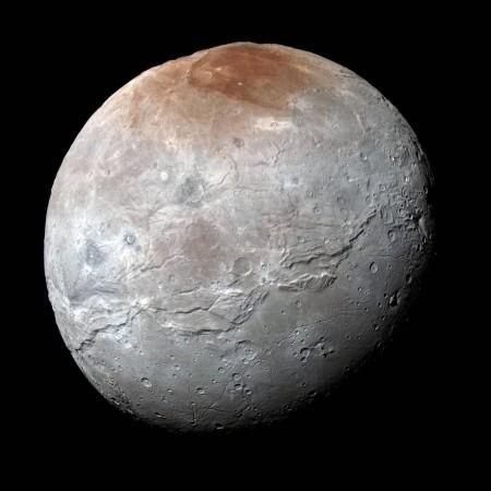 Scientists from NASA's New Horizons mission have spotted signs of long run-out landslides on Pluto's largest moon, Charon. nasa, Charon, Pluto, moon, dwarf planet,