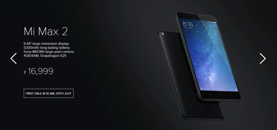 Xiaomi Mi Max 2 India sale starting July 20: How and where to buy online? Xiaomi Mi Max 2