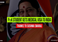 Sushma Swaraj calls PoK integral part of India and grants medical visa to ailing student