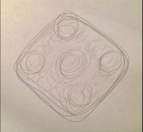Witness' illustration of the UFO UFO, illustration,