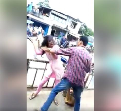 Girl beaten by man in Assam