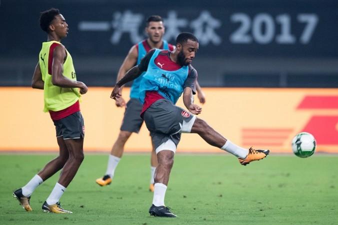 Arsenal record signing Alexandre Lacazette at a training session in Shanghai, July 18, 2017 Alexandre Lacazette, Arsenal, Bayern Munich, pre-season, International Champions Cup 2017