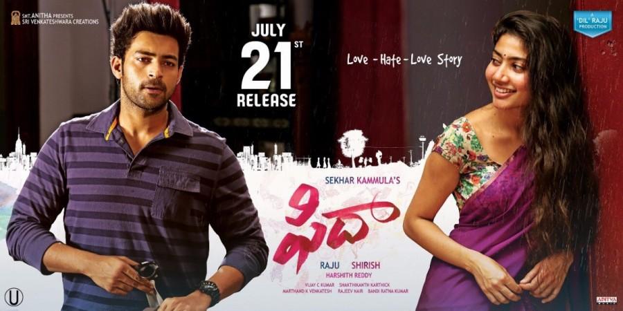 Varun Tej and Sai Pallavi in Fidaa