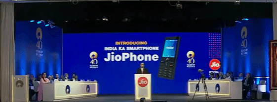 Jio Phone at RIL AGM Jio Phone at RIL AGM
