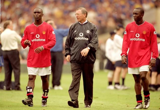 Andy Cole (L) and Dwight Yorke manchester united