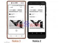 Nokia 2 with Nokia 3 as seen on Baidu