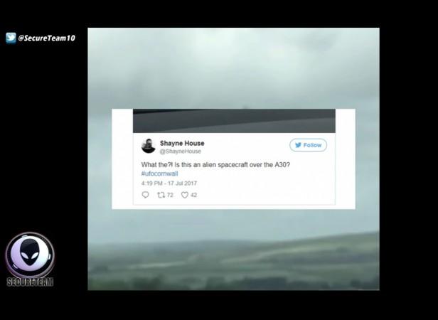 ufo, alien, spotted, Cornwall, UK,