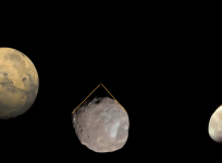 Tiny moon Phobos photobombs Mars