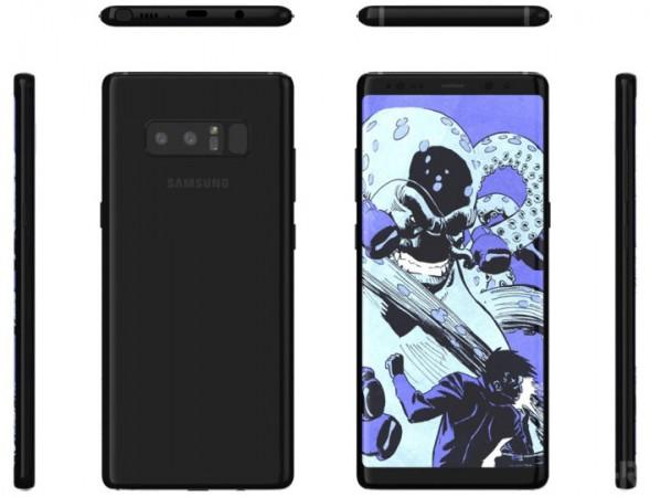 Leaked renders of the Galaxy Note 8. Galaxy Note 8 renders
