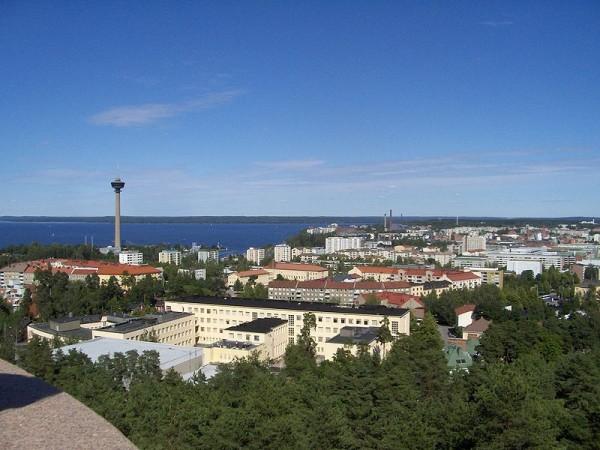 Downtown Tampere, Finland from Pyynikki observation tower Finland