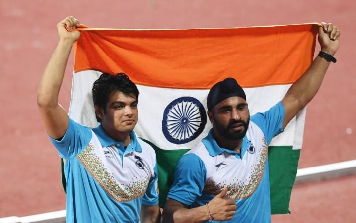 Neeraj Chopra and Davinder Singh Kang won the gold and bronze medals respectively at AAC2017 Neeraj Chopra