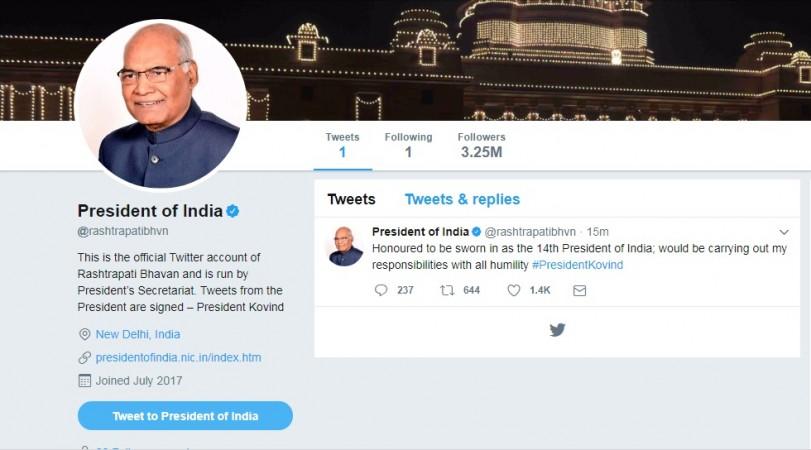 Kovind twitter