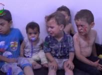 Wounded children treated after air strikes defy ceasefire in Syria