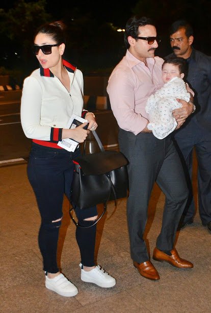 Kareena Kapoor Khan with Saif Ali Khan and Taimur Kareena Kapoor Khan with Saif Ali Khan and Taimur