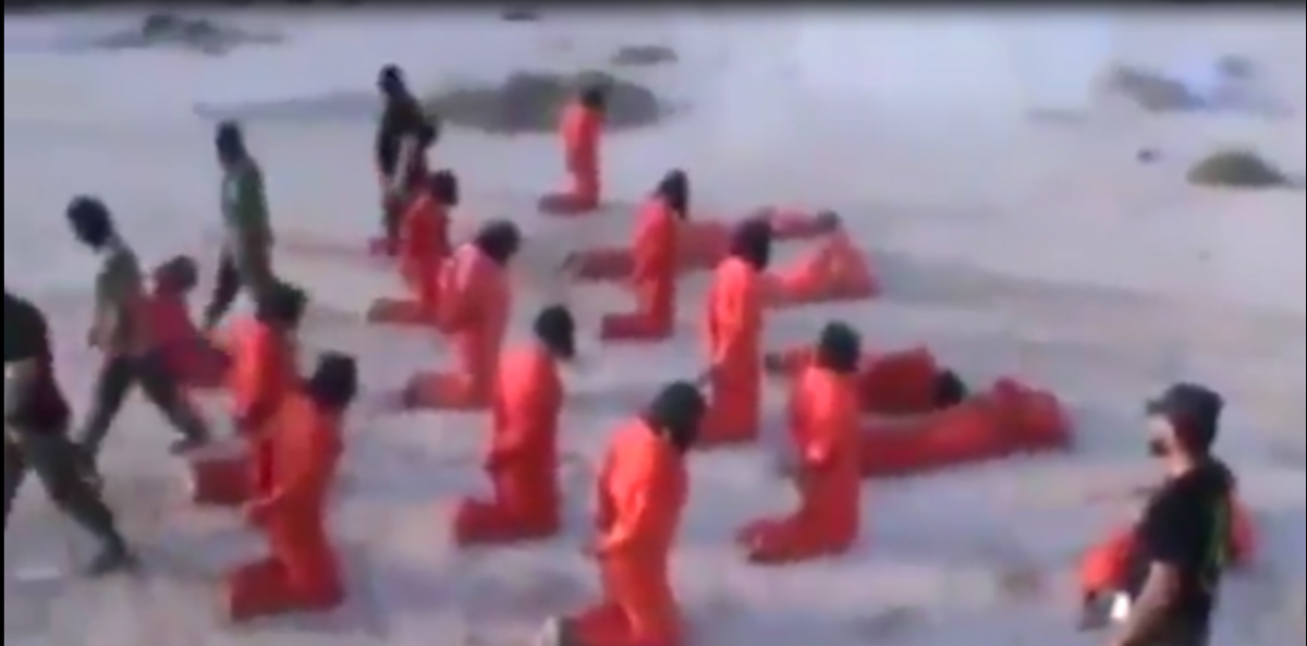 ISIS fighters being shot dead