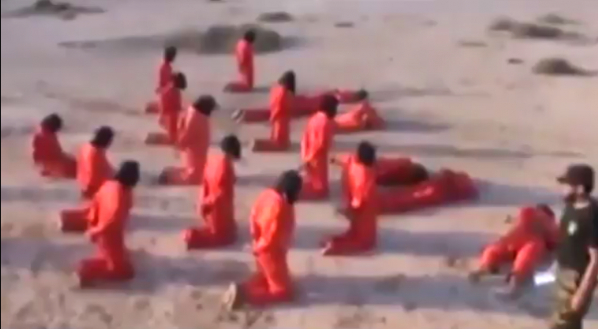 ISIS fighters being shot dead