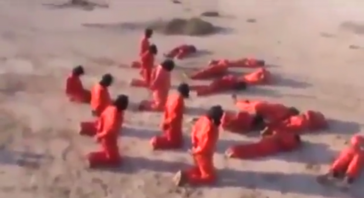 ISIS fighters being shot dead
