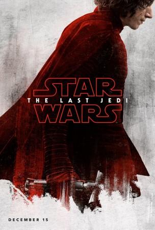 Character poster of Kylo Ren in Star Wars The Last Jedi. Star Wars