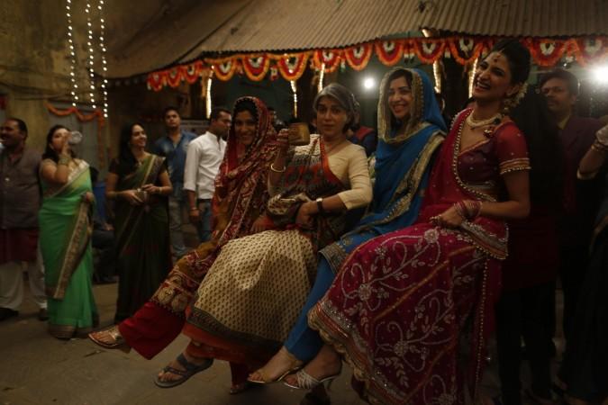 A scene from Lipstick Under My Burkha featuring (L to R) Konkona Sensharma, Ratna Pathak Shah, Plabita Borthakur and Aahana Kumra Plabita Borthakur