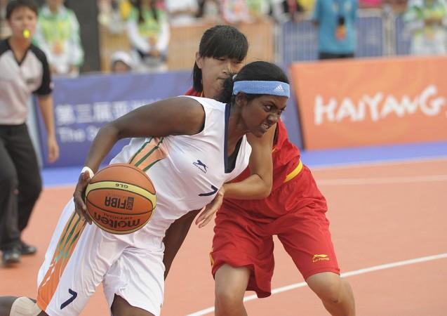 File photo of India women's basketball team captain Anitha Paul Durai (L) Anitha Paul Durai