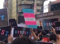 Transgender rights activists protest Trumps military ban in Times Square