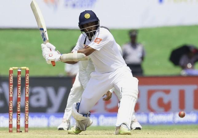 Dilruwan Perera frustrated India on day three of the first Test, July 28, 2017 Dilruwan Perera, Sri Lanka, India, 1st Test, Day 3