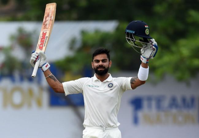 Kohli remained unbeaten on 103 as India set Sri Lanka a target of 550 Virat Kohli